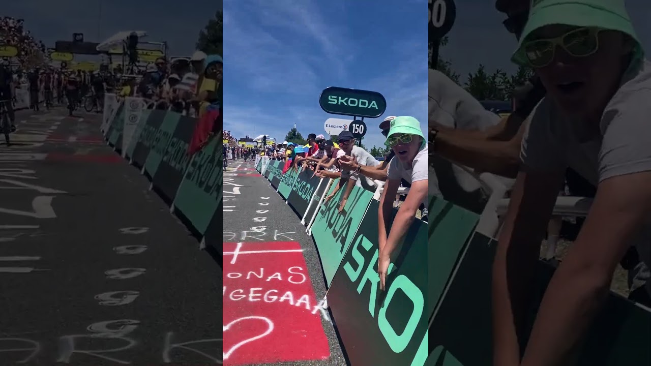 Tour de France moment - Top of Grand Colombier