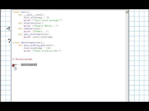 Einführung in Python 3.3.3 Teil 15 (Klassen Vererben)