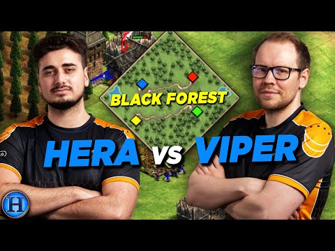 Hera vs TheViper On 1v1 Black Forest | AoE2