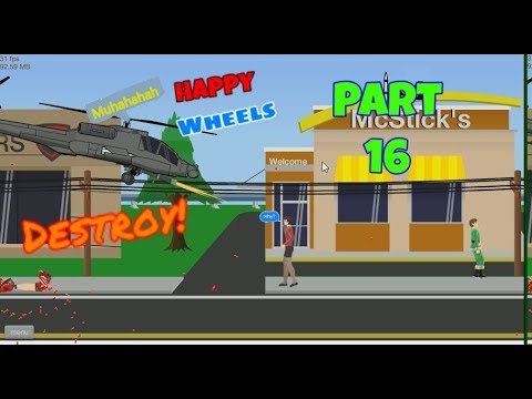 Helicopter RAMPAGE!!!! Happy Wheels Pt.16
