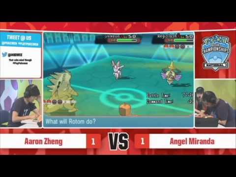 Pokemon VGC 2015 National Championship (day two part six) Aaron Zheng vs Angel Miranda