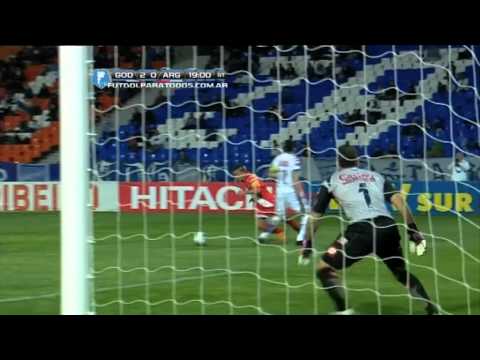 Gol Gómez. Godoy Cruz 2 Argentinos 1. Torneo Inicial 2013. Fecha 1. Fútbol Para Todos.