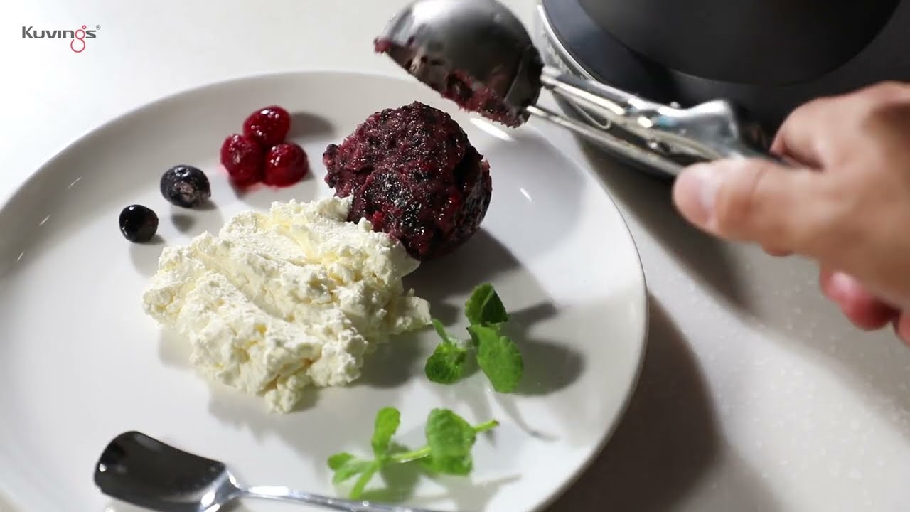 RECIPE "Kem việt quất và quả mâm xôi" cùng máy ép chậm 3 trong 1 hiệu Kuvings NS-321CBM2 [B3000]