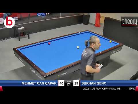 MEHMET CAN ÇAPAK & BURHAN GENÇ Bilardo Maçı - 2022 1.LİG PLAY-OFF-FİNAL 1/8