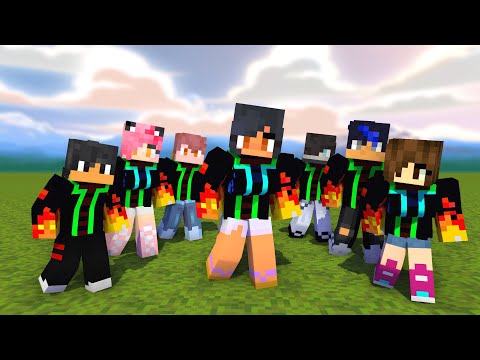 MONSTER SCHOOL :ELEMENTAL EARTH AND FIRE APHMAU FRIENDS DANCE JOANA MEME - MINECRAFT ANIMATION