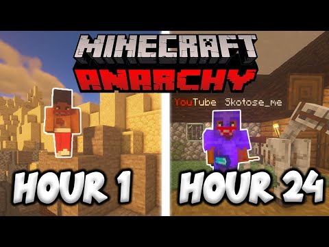 I Survived 24 Hours in EUsurvival | Minecraft no hack Anarchy