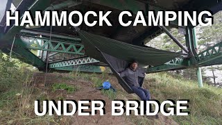 Hammock Camping Under Bridge