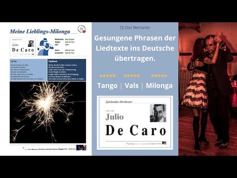 DJ Don Bernardo - Lyrics ins Deutsche übertragen - Orquesta Julio De Caro