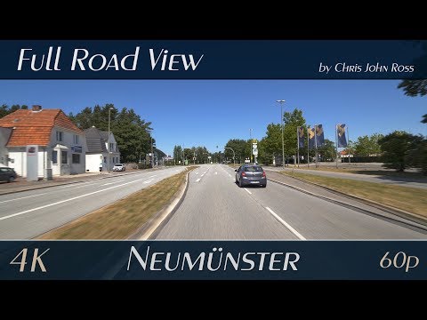 Neumünster, Schleswig-Holstein, Germany: Rendsburger Straße, L328 - 4K (UHD/2160p/60p) Video