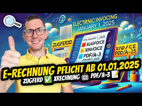 E-Rechnung Pflicht ab 01.01.2025 🤔 ZUGFeRD ✅ XRechnung 🤖 PDF/A-3 📝 Umsetzung WooCommerce Shop 🖥️