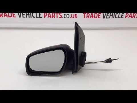 Fits Ford Fiesta 2005-2008 Door Wing Mirror Manual Black Paintable Passenger Side video