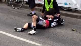 preview picture of video 'Tour of Estonia 2014 finish in Tartu, crash'