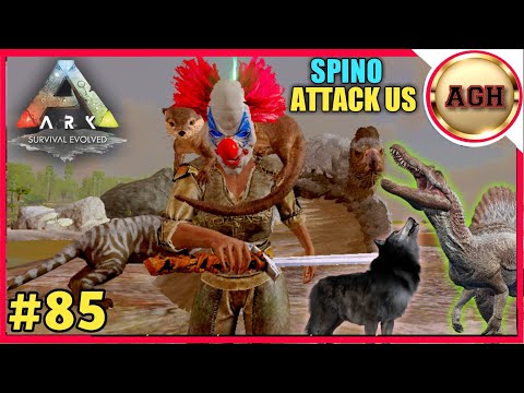 SPINO 🦖 ATTACK MY BASE 🏠 || ARK: SURVIVAL EVOLVED GAMEPLAY #85