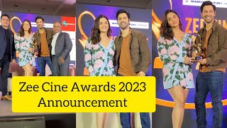 Bollywood की Favourite & Hit Jodi Varun Dhawan & Alia Bhatt Together Announce| Zee Cine Awards2023