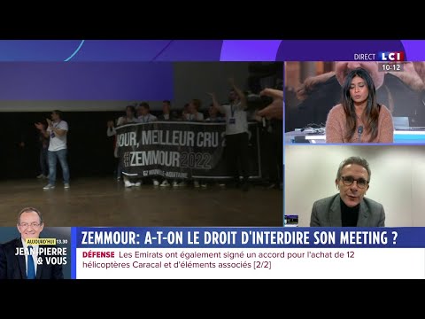 ZEMMOUR : A-T-ON LE DROIT D'INTERDIRE SON MEETING ?