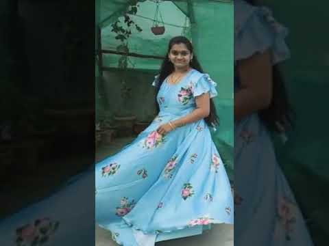 satin floral frocks available @srinidhi designers