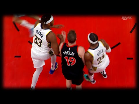 Jakob Poeltl with the soft and quick finish! - Raptors vs Pacers | March 22, 2023