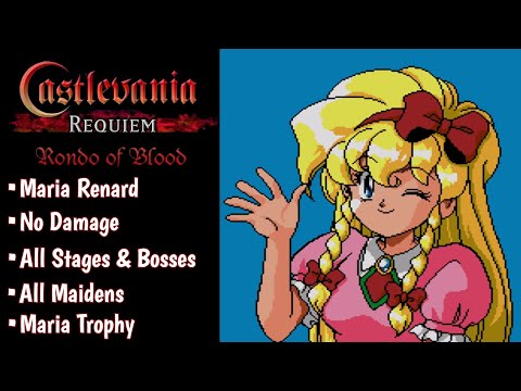 Castlevania Requiem: Rondo of Blood - Maria - 100% Walkthrough No Damage [All Routes/All Maidens]