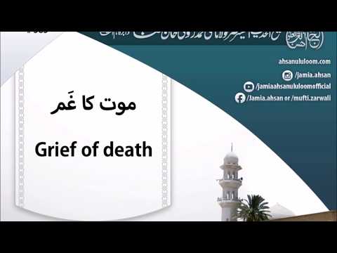 Grief of death | موت کا غَم | Mufti Zarwali KHan
