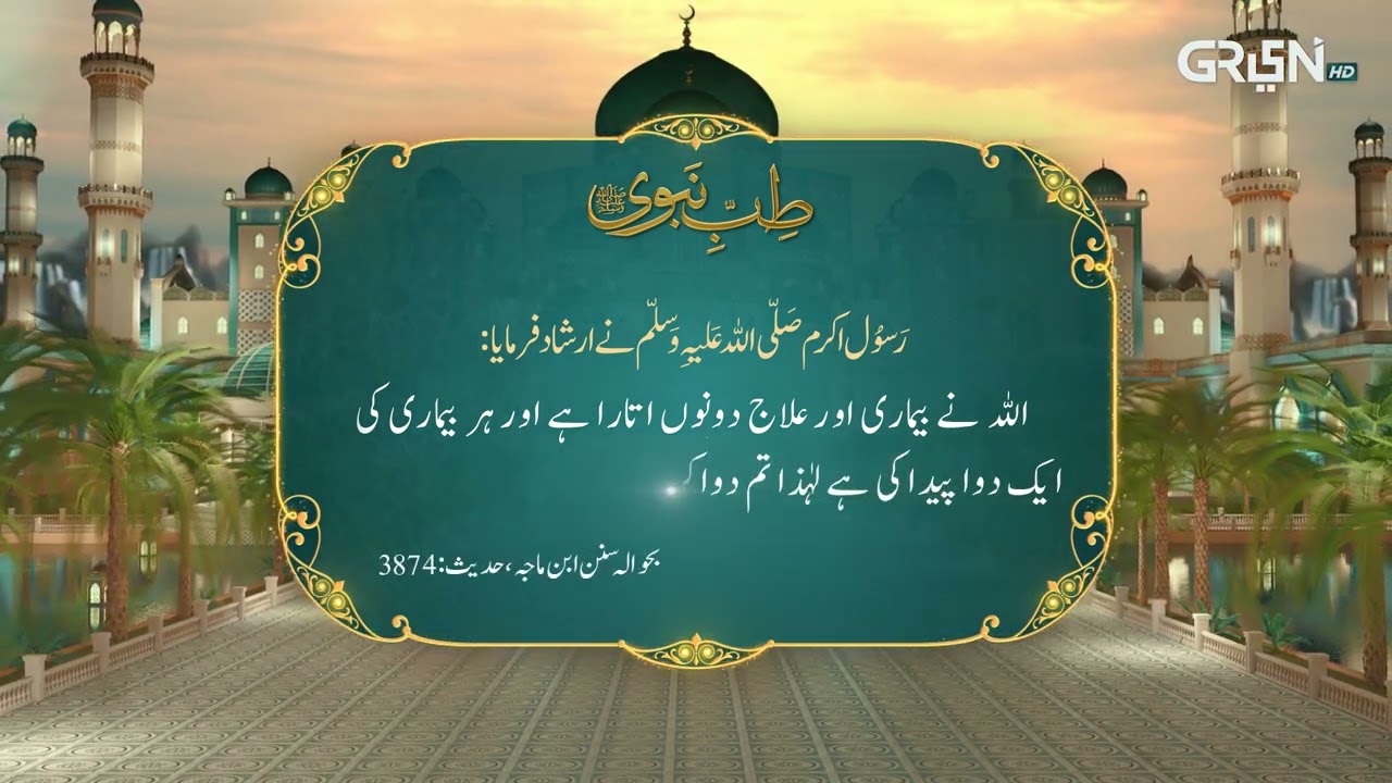 Tibb e Nabvi | Hazrat Muhammad (SAW) Ka Irshad | Ramzan Day 22 | Green TV
