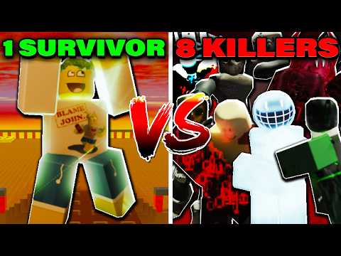 8 KILLERS vs 1 SURVIVOR is HECTIC.. (Forsaken Private Servers)