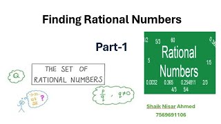 Download the video "Finding Rational numbers between two rational numbers Part-1 (8 & 9 Class)"