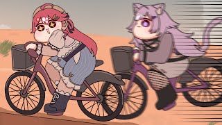 【手描き】🌸🍙衝突事故〜みこちの華麗なる転落〜【さくらみこ/猫又おかゆ/ホロライブ】