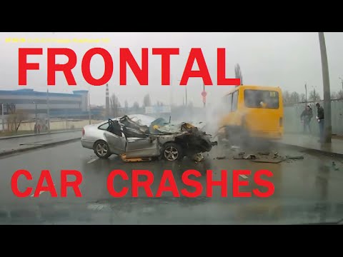 Frontal Car Crashes and Accidents Compilation
