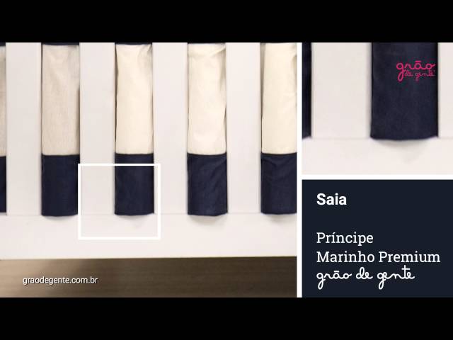 Saia para Berço Príncipe Marinho Premium | Ref: 54867