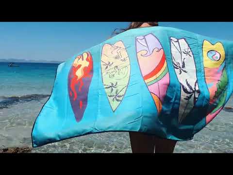 4monster Quick Dry Microfiber Surfboard Series Beach Towel