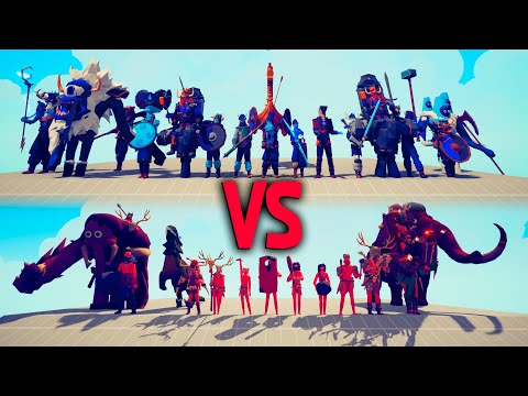 MEGA TRIBAL TEAM vs MEGA VIKING TEAM Part 2 | TABS - Totally Accurate Battle Simulator