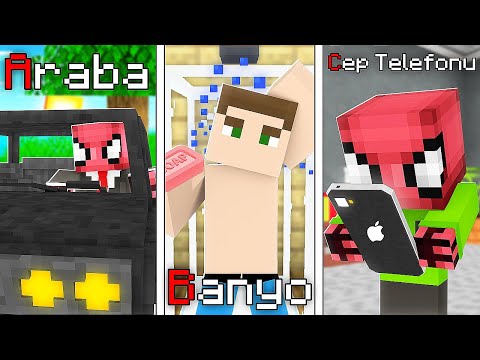 ALFABETİK SIRAYLA BİR GÜN GEÇİRDİK 🔤 - Minecraft