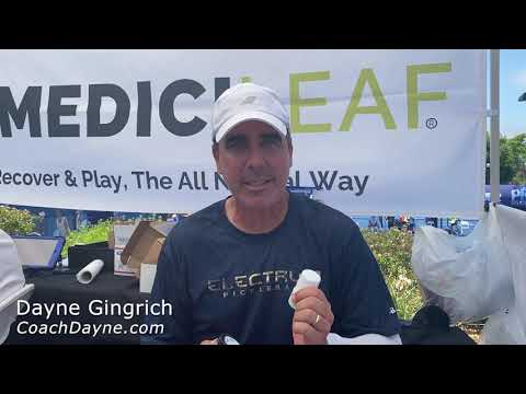 Pickleball Champion Dayne Gingrich at the Medicileaf Booth