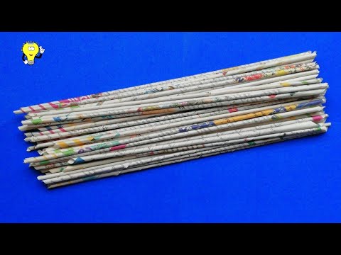 Wall Hanging With Wool And Newspaper - Craft Work For Home Decoration - Waste Material Craft Ideas Video