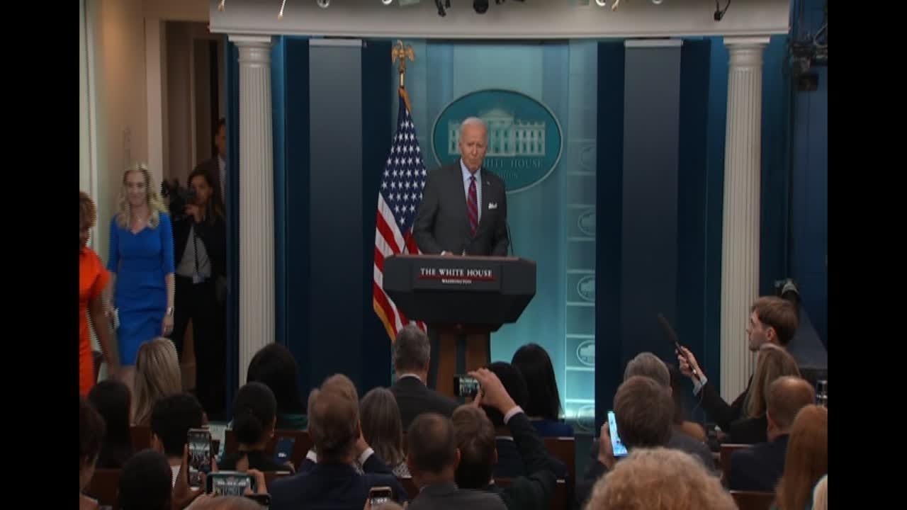 FULL REMARKS: Joe Biden at White House press briefing on economy, Israel, Trump