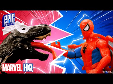 Venom's New Pet: Dino Disaster! | Hasbro’s Epic Marvel Ep 5