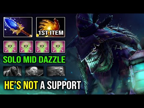 DAZZLE IS NOT A SUPPORT Full Right Click Carry 100% Aghanim Effect Deleted Mid Dota 2