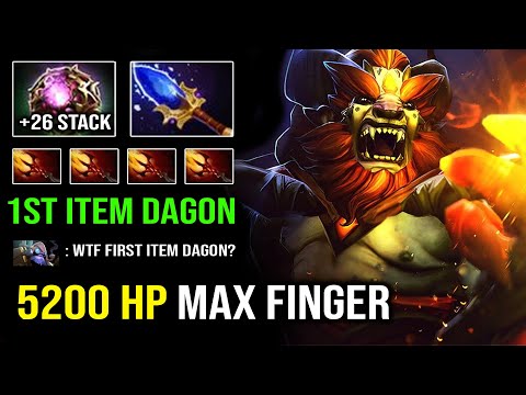 WTF 5200 HP Max Finger Stack Carry Lion Instant 1 Shot KO +61K Damage Dealt Dota 2
