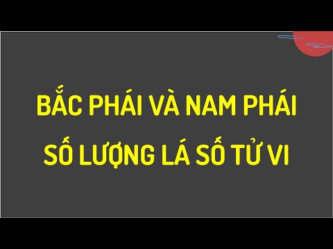 Nam Phái và Bắc Phái - Số lượng lá số Tử Vi