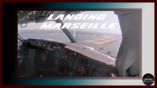 Boeing 737 - Approach and landing in Marseille Rwy