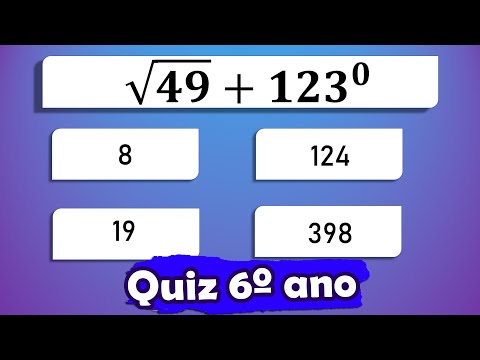 QUIZ MATEMÁTICA DO 6º ANO