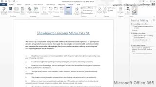 Microsoft Office 365 - How To Restrict Editing In A Word Document