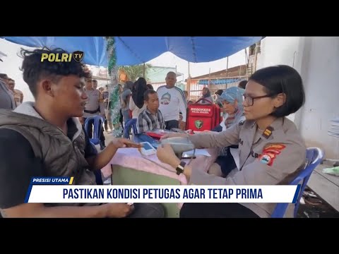 POLRES PELABUHAN MAKASSAR CEK KESEHATAN PERSONIL POLRI DAN PETUGAS TPS PEMILU