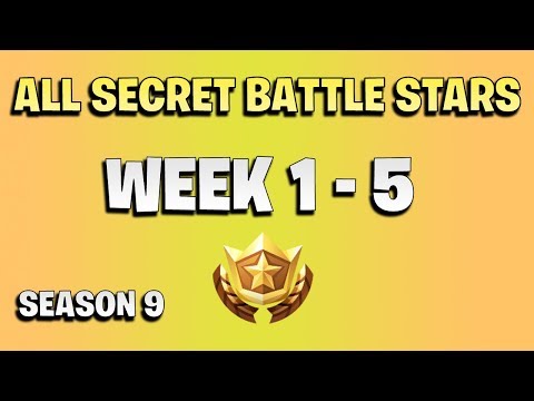 All secret battle stars week 1 - 5 - Fortnite season 9