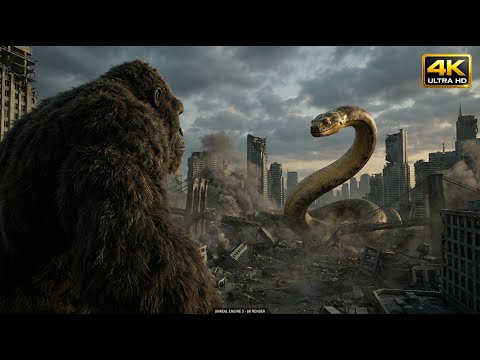 TITANOBOA AWAKENS! 😱 King Kong vs. Giant 40m Snake (City Destruction)