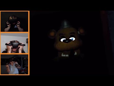 Let's Players Reaction To Failing The First Night | FNAF VR Remake