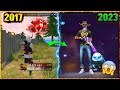 OLD WHITE 444 Vs NEW WHITE 444 FREE FIRE PLAYERS 2017 VS 2023