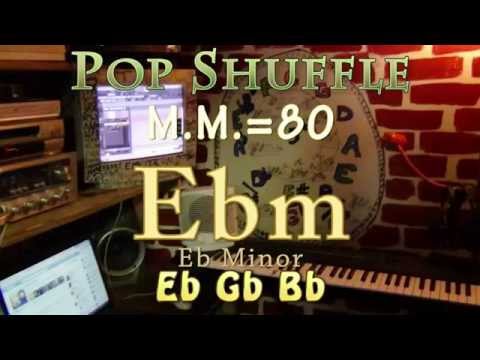 Ebm Minor - One Chord JamTrack - Pop Shuffle M.M. = 80