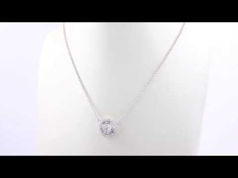 0.30 Ct 18K White Gold Diamond Pendant