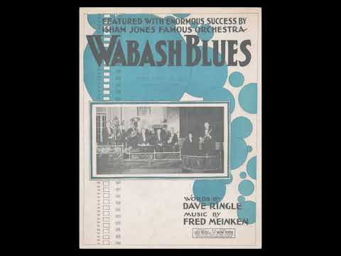 Isham Jones - Wabash Blues 1921 (Louis Panico on Cornet) (First To Record) (Indiana)